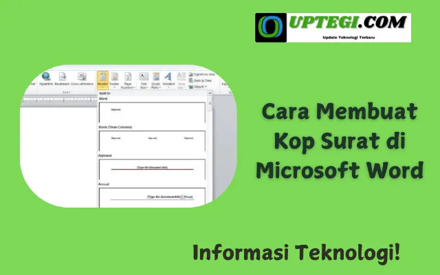 Cara Membuat Kop Surat di Microsoft Word