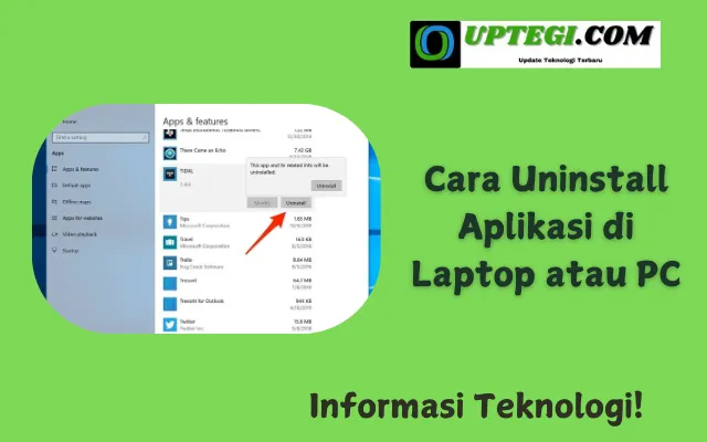 Cara Uninstall Aplikasi di Laptop atau PC